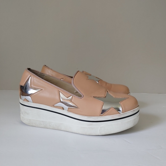 Stella McCartney Star Binx Slip-on Loafers Platform Sneakers Sz 36 US 6 Peach - Picture 5 of 16